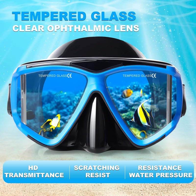 EXP VISION Snorkel Set Pano 4 Adult Snorkeling Gear, Professional Anti-Fog Snorkel Mask Dry Top Snorkel, Tempered Glass Scuba Diving Mask for Freediving, Snorkeling and Swimming - Image 4